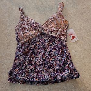 Land's End Tankini Swim Top in Size 8